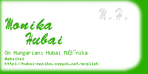 monika hubai business card